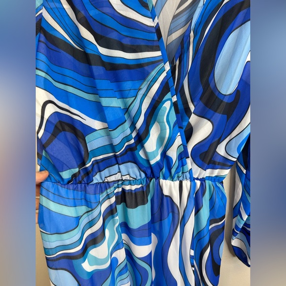 Sheer Psychedelic Dopamine Girl Maximalist Swirl Maxi Dress Plus Size Festival - Picture 6 of 13